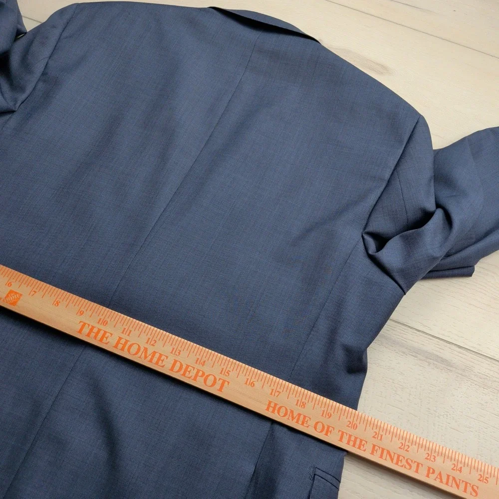 Saks Fifth Avenue Ermenegildo Zegna Traveller 42R Blue Wool Blazer Sport Coat